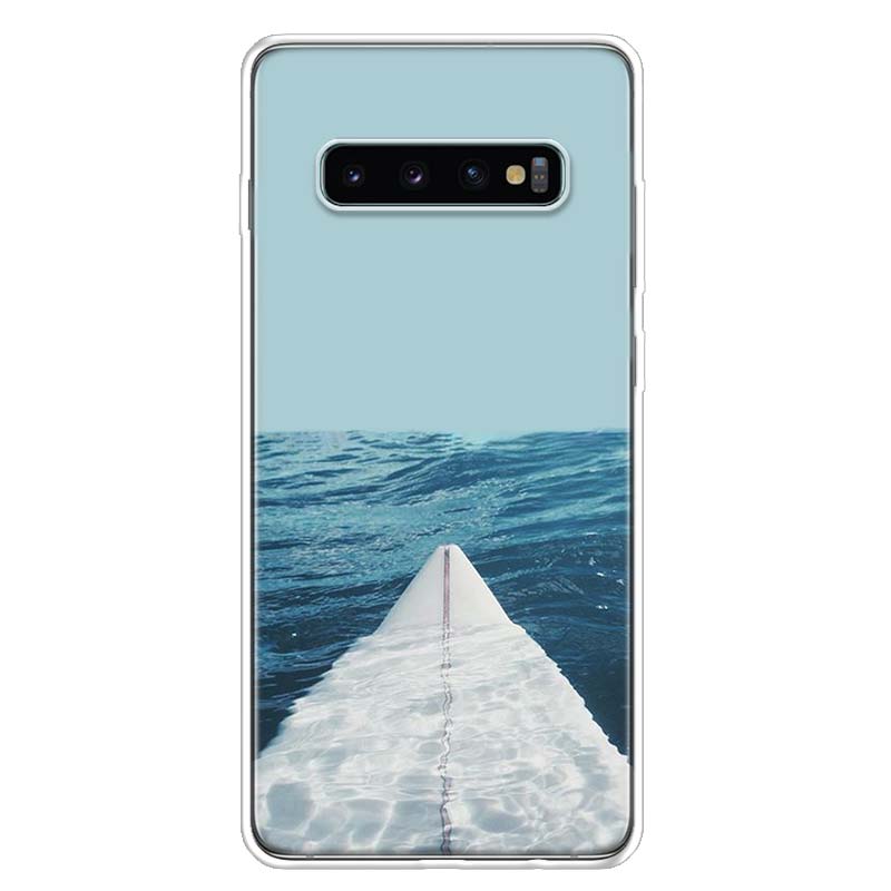 Surfboard surfing art surf Girl Phone Case For Samsung Galaxy S25 S24 S23 Plus S22 Ultra S21 S20 FE S10 + S25 Edge Funda Shell C