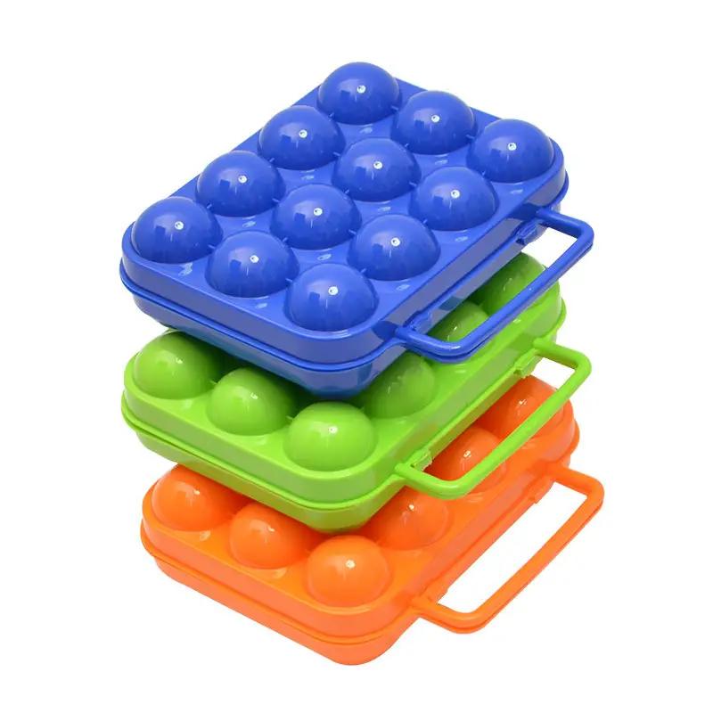 Portable 12 Grid Egg Storage Box for Outdoor Picnic, BBQ, and Camping Keep Your Eggs Safe and Fresh Kitchen Tools