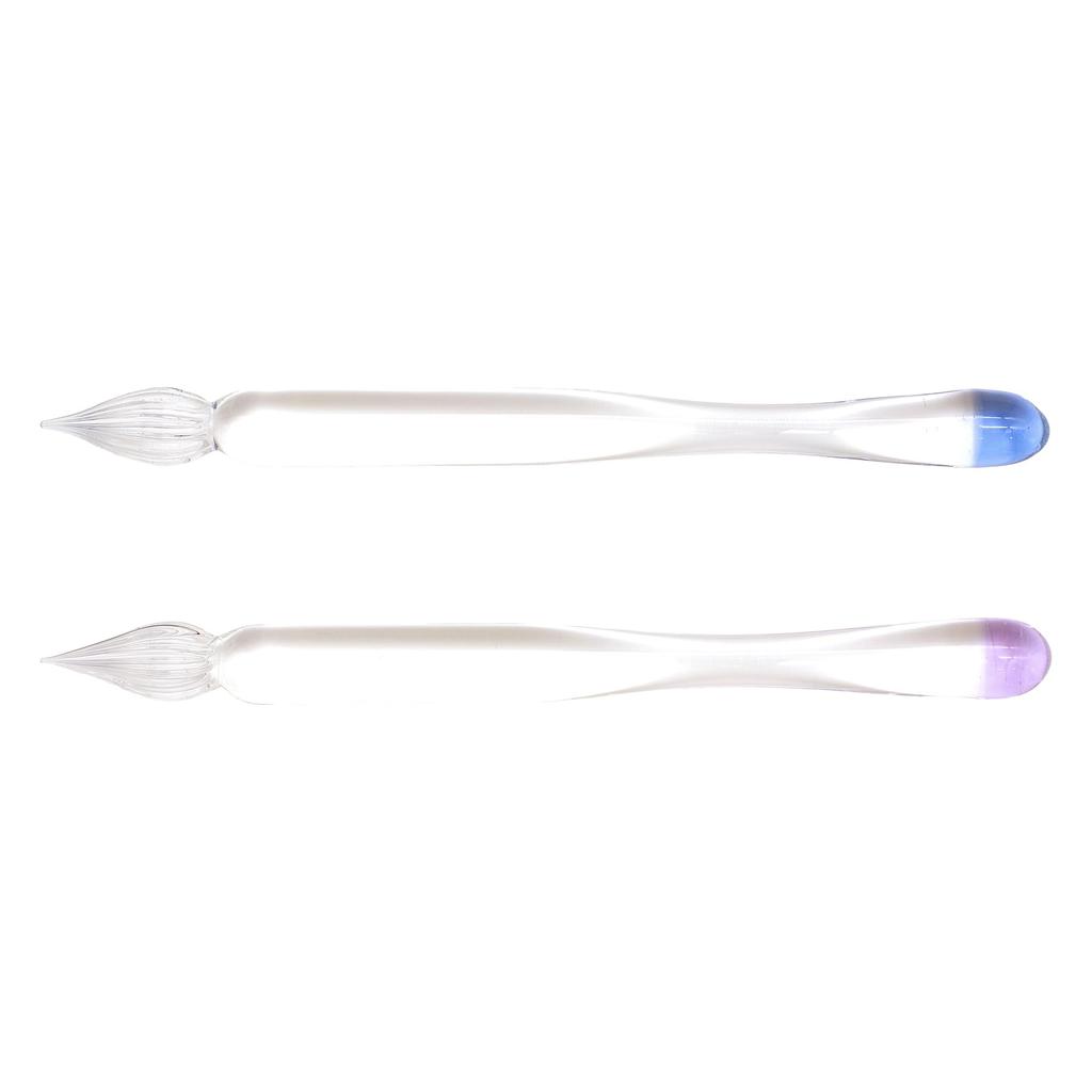 BRIDE Glass Pen A Short Shaft for Everyday Use [Lavender] - Simple, Transparent,