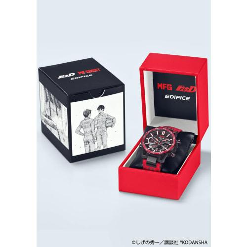 Casio Edifice SOSPENSIONE Bluetooth Solar Watch, "Initial D" and "MF Ghost" Collaboration Model, ECB-2000MFG-1AJR, Men's, Red