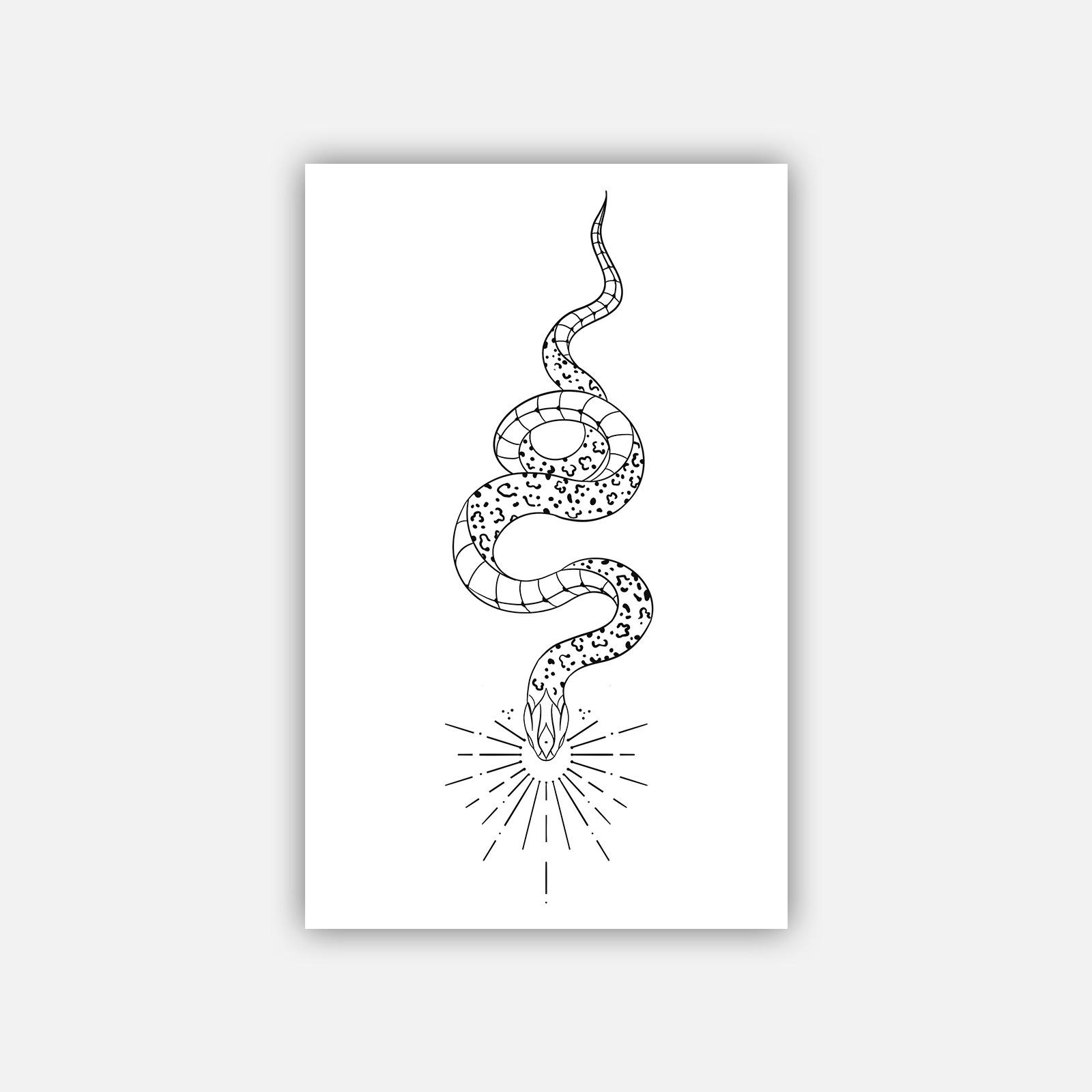 Domineering personality star butterfly thorn line totem hand tattoo sticker face sticker 12*19