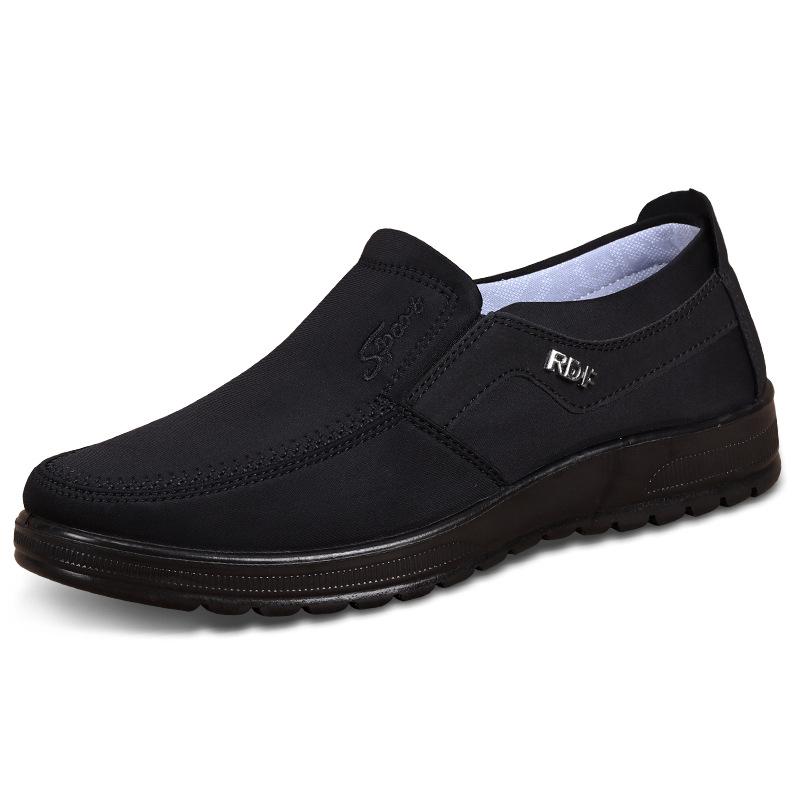 Frühling Herbst Herren Casual Atmungsaktive Stoffschuhe Low Top Flache Schuhe Herren Schnürschuhe Wasserdichtes Leder Freizeitschuhe Herren Slipper