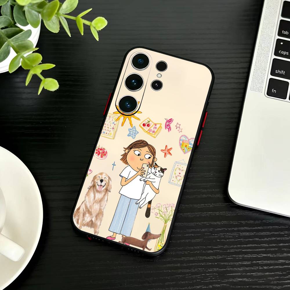 

Charlie and Lola Cartoon Phone Case For Samsung S26,S25,S24,S23,S22,S21,S20,Plus,Fe,Lite,Others Black Cover Samsung S21plus