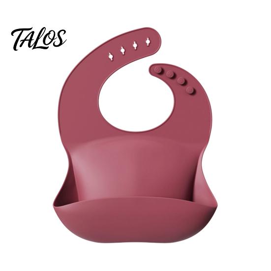 Easy Clean Toddler Bibs Silicone Baby Bib, Waterproof Soft Adjustable Feeding Durable Large Pocket Food Catch Bib for Babies And Toddlers Comfortable