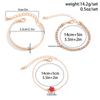 3Pcs/Set Hip Hop Retro Sparking Rhinestone Chain Bracelet for Women Minimalist Geometry Flower Bangles Trend Girls Jewelry Gifts