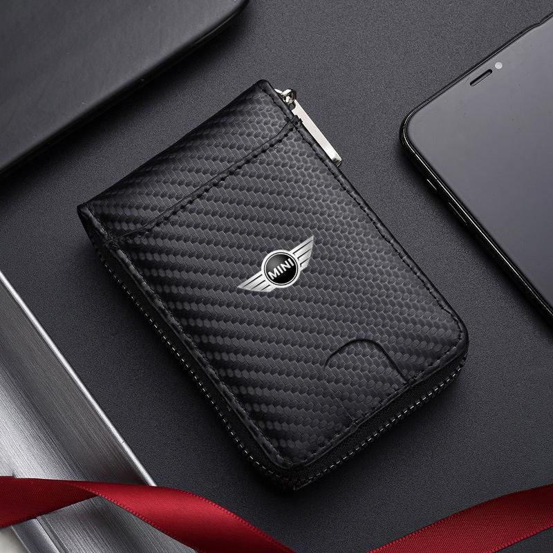 Car sticker For BMW Mini Cooper R50 R52 R53 R55 R56 R60 R61 Car Logo Styling Wallet Driver License Business Card Holder Key Case mkdf86
