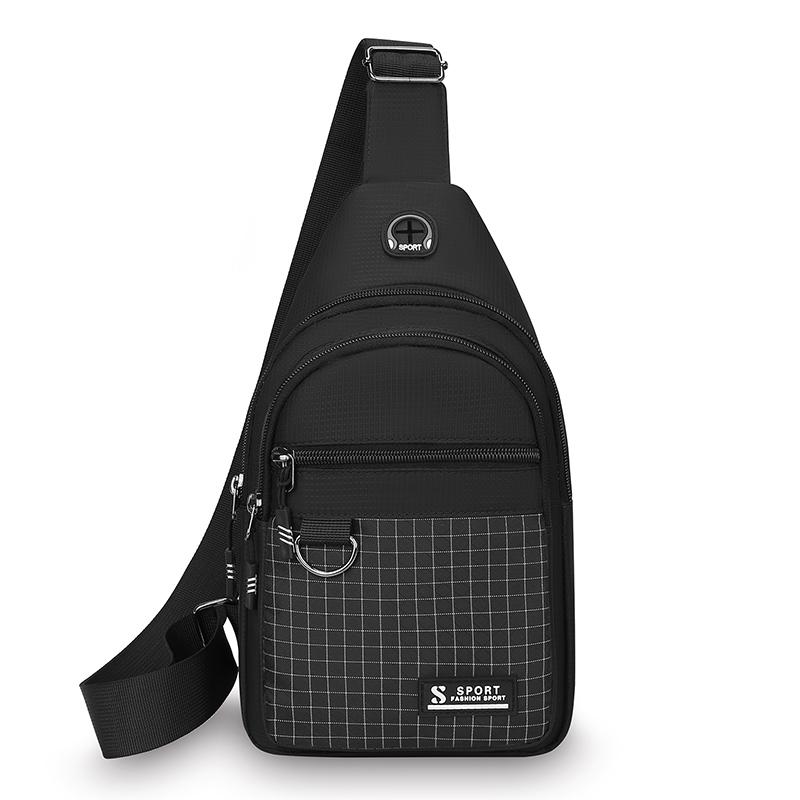

Мужская модная нагрудная сумка - Большая вместимость, слинг через плечо для повседневной носки, работы и путешествий чёрный