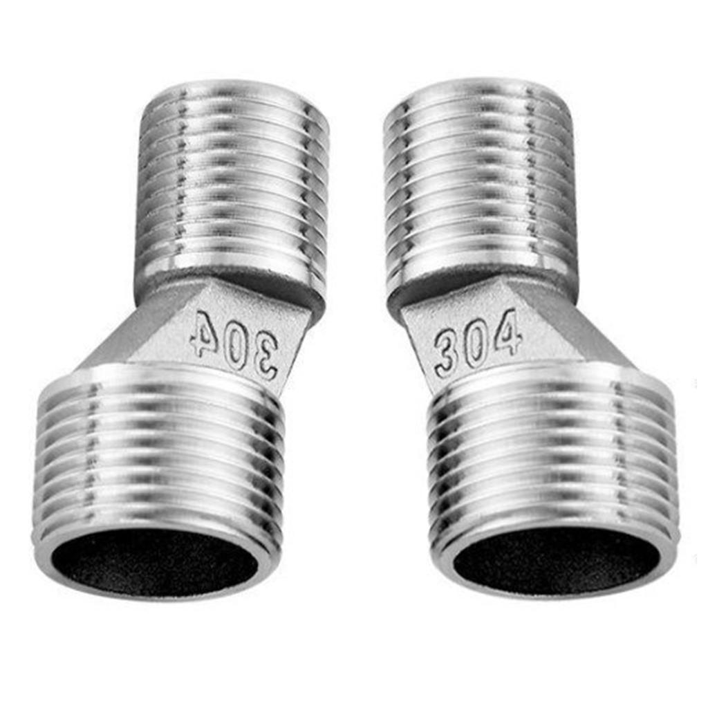 Pack of 2 Steel Connection Adapters Steel Eccentric Connection Pieces Wall Faucet Connectors Simple Installation
