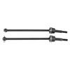 2 Pcs Metal Front Rear Universal Drive Shaft for HIMOTO E10MTL E10MT E10BP 1 10 RC Car (Black)