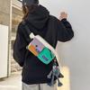 Color-Block Chest Bag for Men & Women – Trendy Multi-Pocket Waist Pack with Adjustable Strap – Perfect for Streetwear, Travel & Daily Use