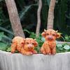 Cute Highland Cow Figurine Realistic Highland Cow Sculpture Set Of 2 Resin Animal Statue Decor Shelf Table Tray Living Room