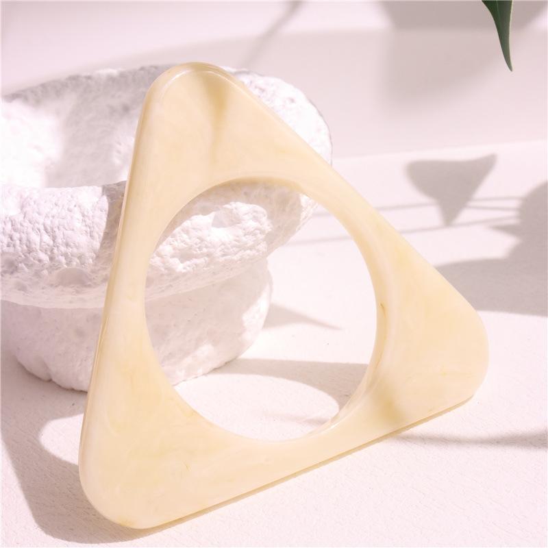 Geometric Resin Bangles Irregular Retro Hand Ring Temperament Chunky Bracelets  Lady
