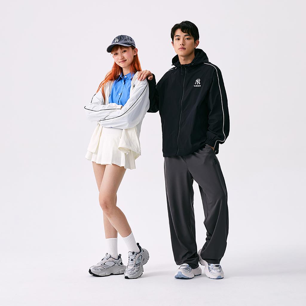 New MLB Preppy Style Collection New York Yankees SS25 Jacket Unisex White 3AWJV0153-50IVS