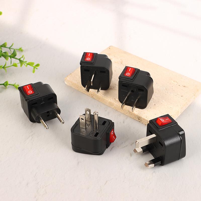 Univerzální americký US evropský UK EU AU cestovní elektrický adaptér zástrčky 10A/13A 250V elektrická zásuvka s vypínačem