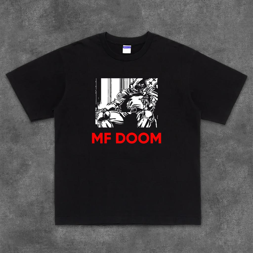 2026 Short-sleeved T-shirt By MF DOOM, Hip Hop Rap Artist, American Retro Street Round-neck Half-sleeve Top