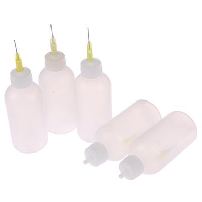 50ml Plastic Dispensing Needle Nozzle Syringe Bottle Glue Gel Alcohol Pot Reuse DIY Handmade Utensil