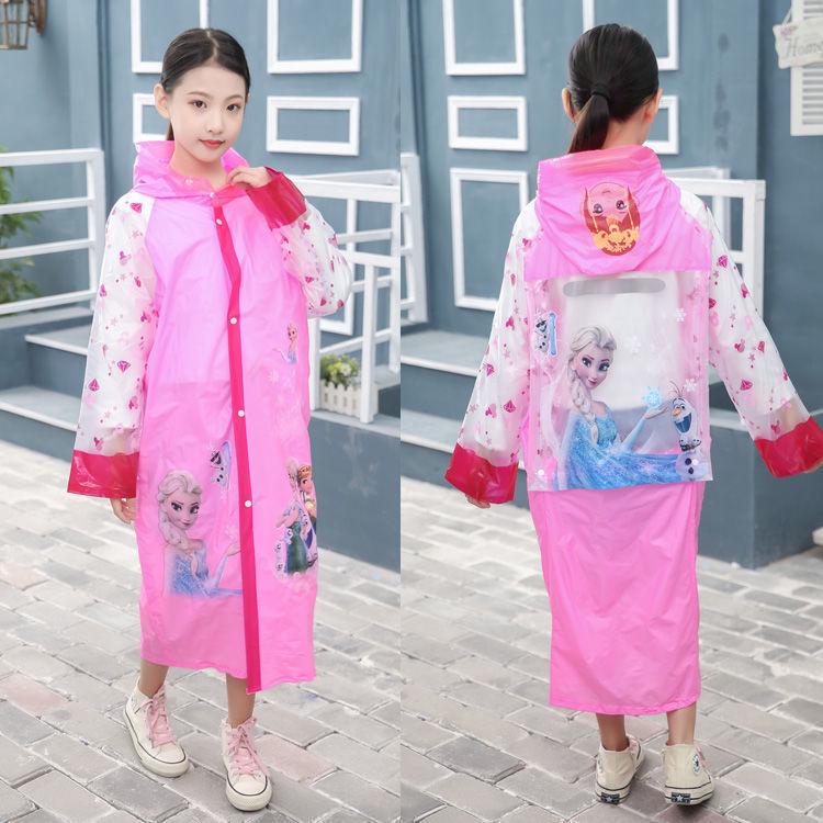 Children's Long Raincoat Poncho for Boys & Girls, Ages 2-10, Primary School