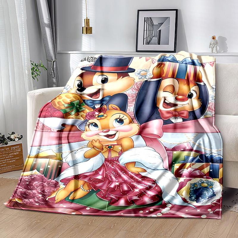 Customiz Name Personality Chip & Dale Blanket Soft &Warm Sofa Office Bed Travel Lunch Break Blanket, Gift Suitable All Seasons