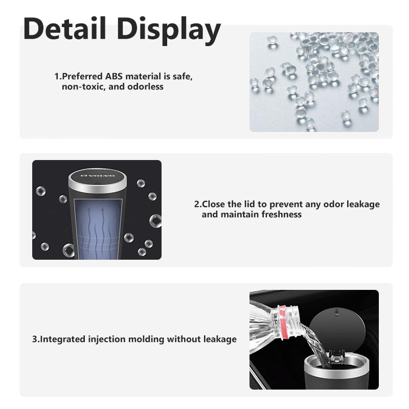 Car Storage Trash Can Cup Holder Press Type ABS Garbage Bin For Volvo V60 V50 V40 S80 S60 S90 C40 XC40 V70 XC70 XC60 XC90 JG0