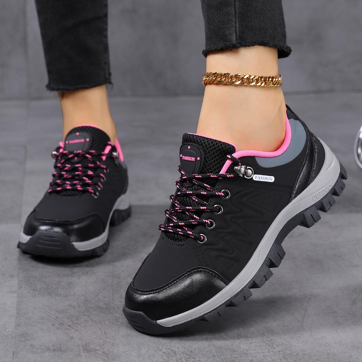 

Модне жіноче взуття для хайкінгу та скелелазіння - Універсальне, Зносостійке, Повсякденне спортивне взуття 37 чорний