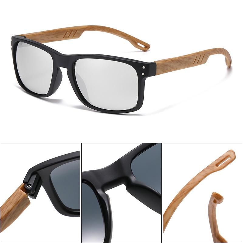 Xiaomi Men Women Square Polarized Sunglasses UV400 Bamboo Wood Temple Fashion Shades For Driving Fishing Beach Outdoor