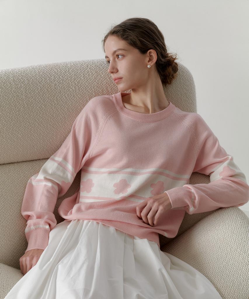 YUPPE Flower Color Knit_Pink