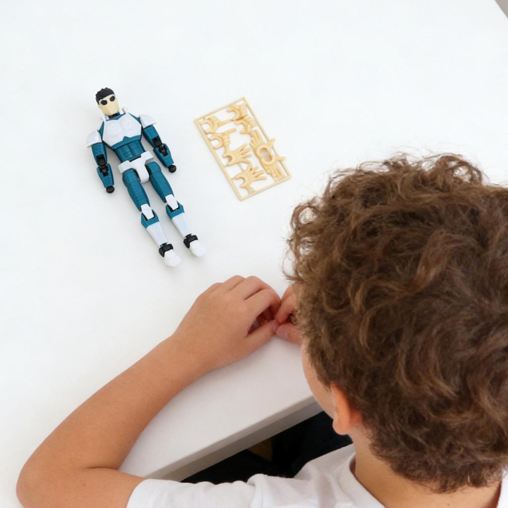 3D Printed Figurine With Three Pairs Of Gestures