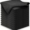 Black Ultrafine Fiber Cloths Household Rag Car Clean Polyester Pure Cotton Quick Drying Duster Kitchen Towel Dish Cloth Scouring Pad