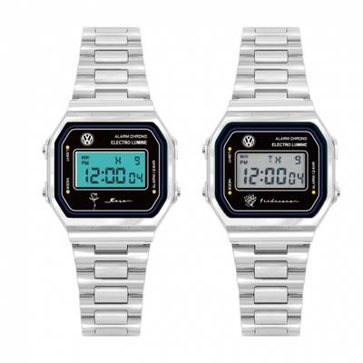 [Volkswagen Uhr] Volkswagen Uhr VW-Käfer-Blume Geburtsblume Metall Digitale Uhr