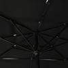 2.5 x 2.5 m Black Triple Layer Sun Umbrella with Aluminum Pole