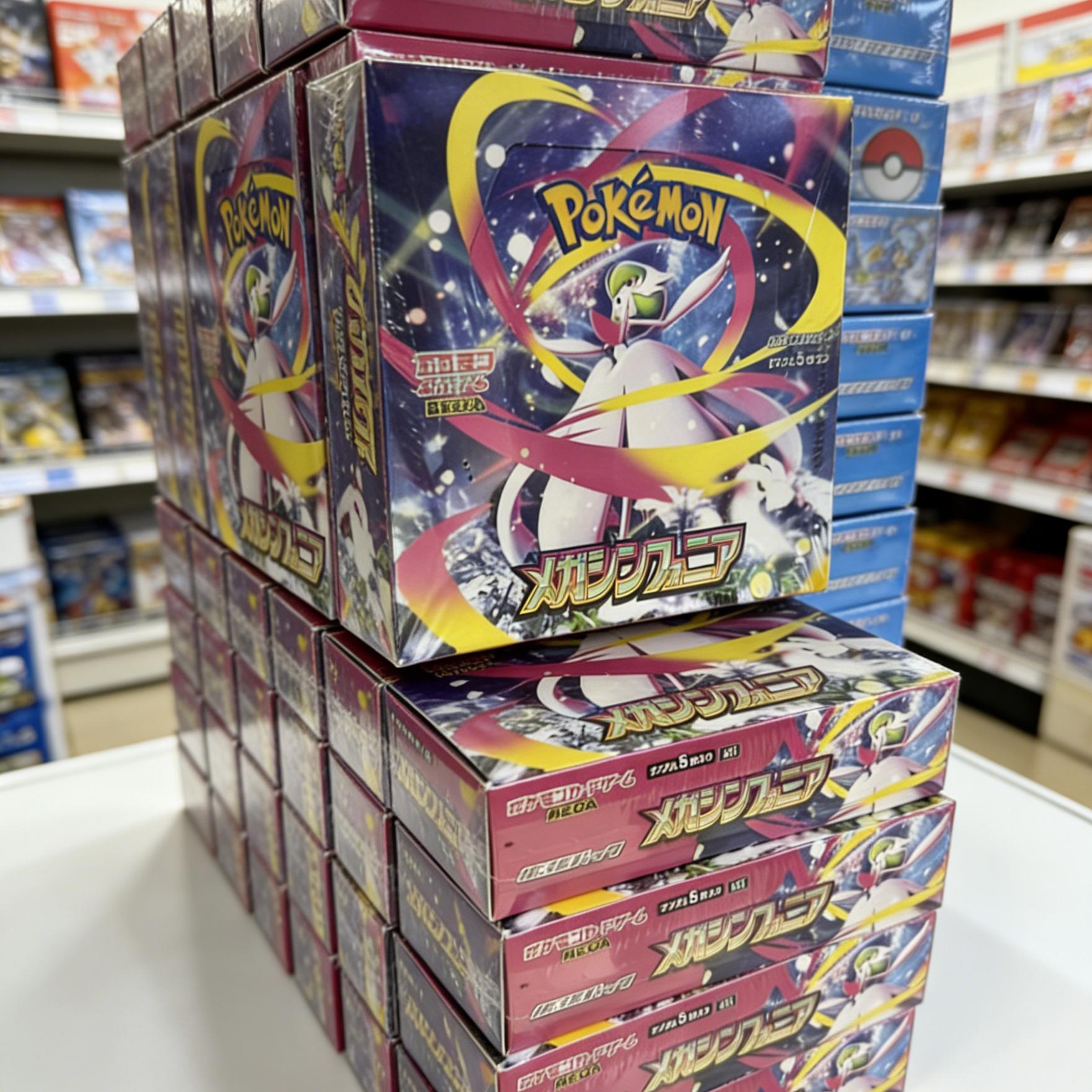 Original Japanese Pokomoned TCG M1L Mega Brave M1S Mega Symphony Mega Premium Trainer Box and Center Set PTCG Booster Box