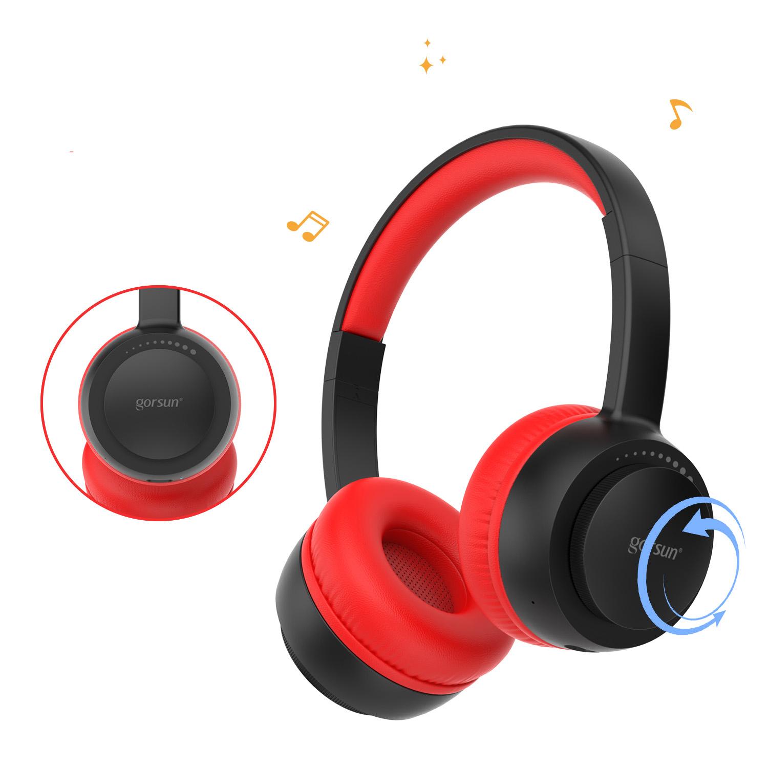 

GORSUN E65 Бездротові навушники, сумісні з Bluetooth, з регулюванням гучності, накладні, для музики A