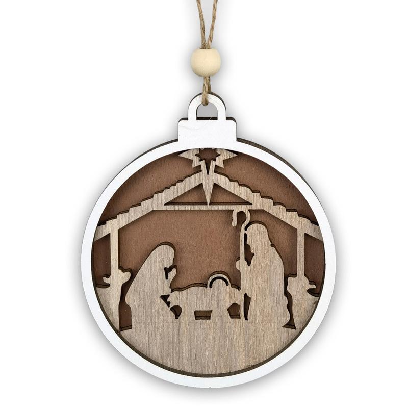 Noel Ahşap Kolye 3D Geyik Noel Baba Ağacı Asılı Süsler Noel Dekor