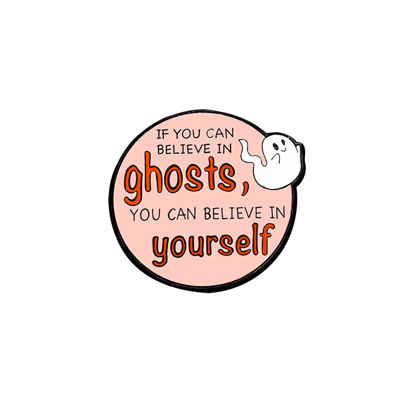 Cute Halloween Badge Ghost Letter Brooch Cute Children s Clothes Bags Accessories Drip Oil Badge