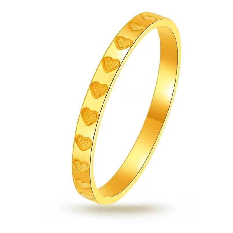 Chic Gold Plated Heart Ring Perfect For Gifts On Special Occasions And Celebrations