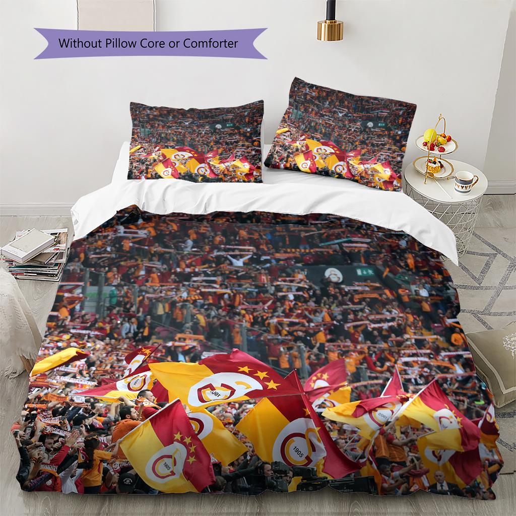 Galatasaray Pattern Bedding Home Decoration Birthday & Festival Gift (1 * duvet cover + 2 * pillowcase, without core)