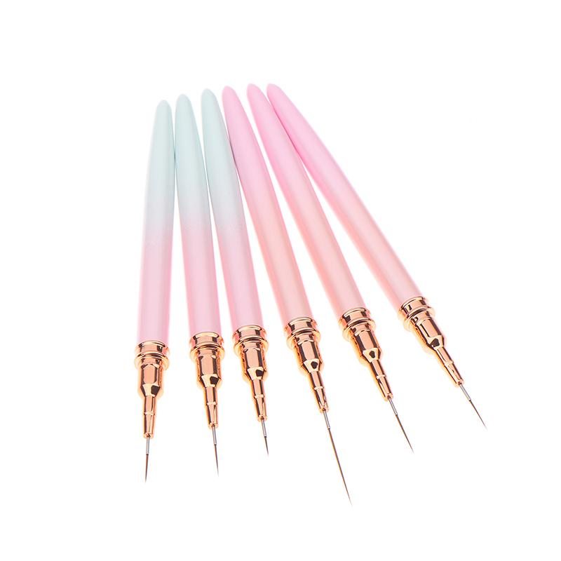 1/5 buc Pensule Profesionale pentru Nail Art, Linii, Detalii, Desen, Pictură, Instrumente Tip Stilou pentru Manichiură