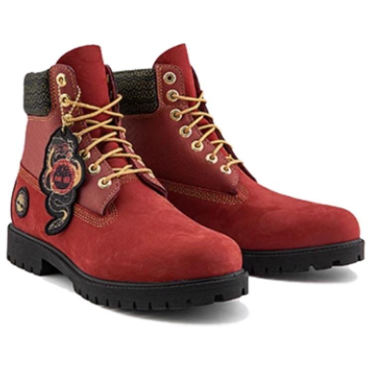 Timberland Breathable Durable Casual Comfortable Short Outdoor Boots Men boots Red-Brown A29PN