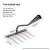 Six-Tooth Steel Weeding Hoe & Root Rake for Soil Loosening and Farming