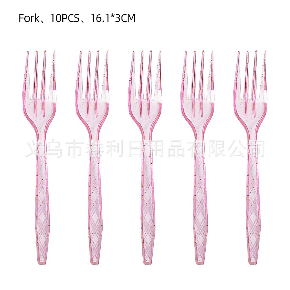 Macaron Partyzubehör Thema Geburtstag Arrangement Besteck Pappteller Seidenpapier Becher Tischdecke Banner Set Rosa