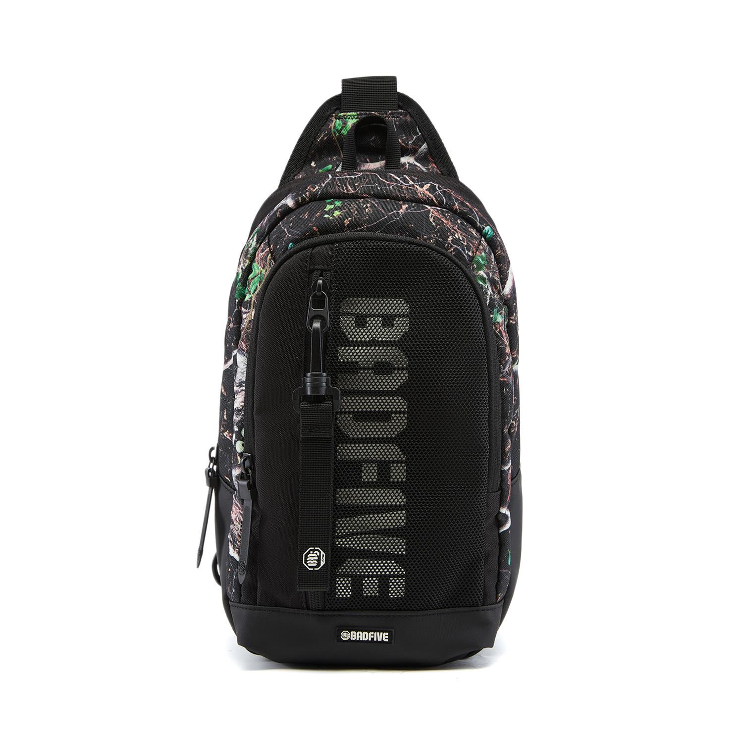 Li Ning Polyester Shoulder Bag Unisex Black/All Over Print ABDV305-3 180*75*310mm