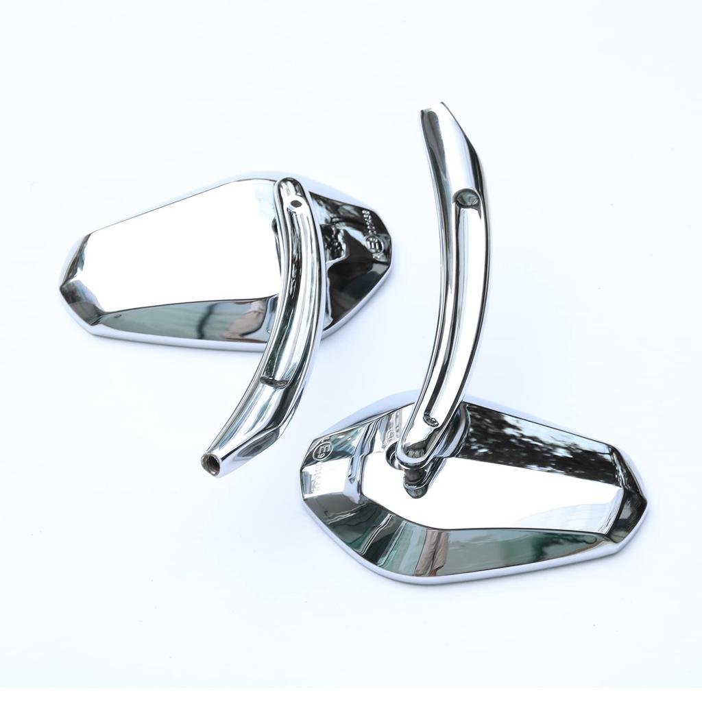 WTZMOTO Motorcycle Handlebar Side Rearview Chrome Mirrors, Harley-Davidson Mirrors,