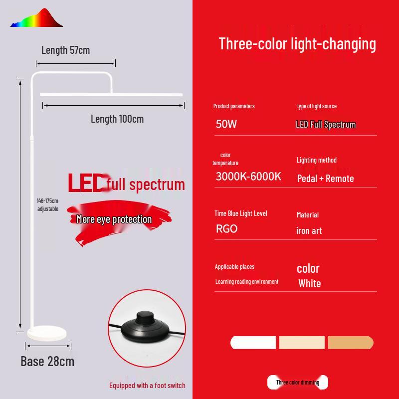 Full Spectrum Eye-Protection Study Floor Lamp for Children and Students