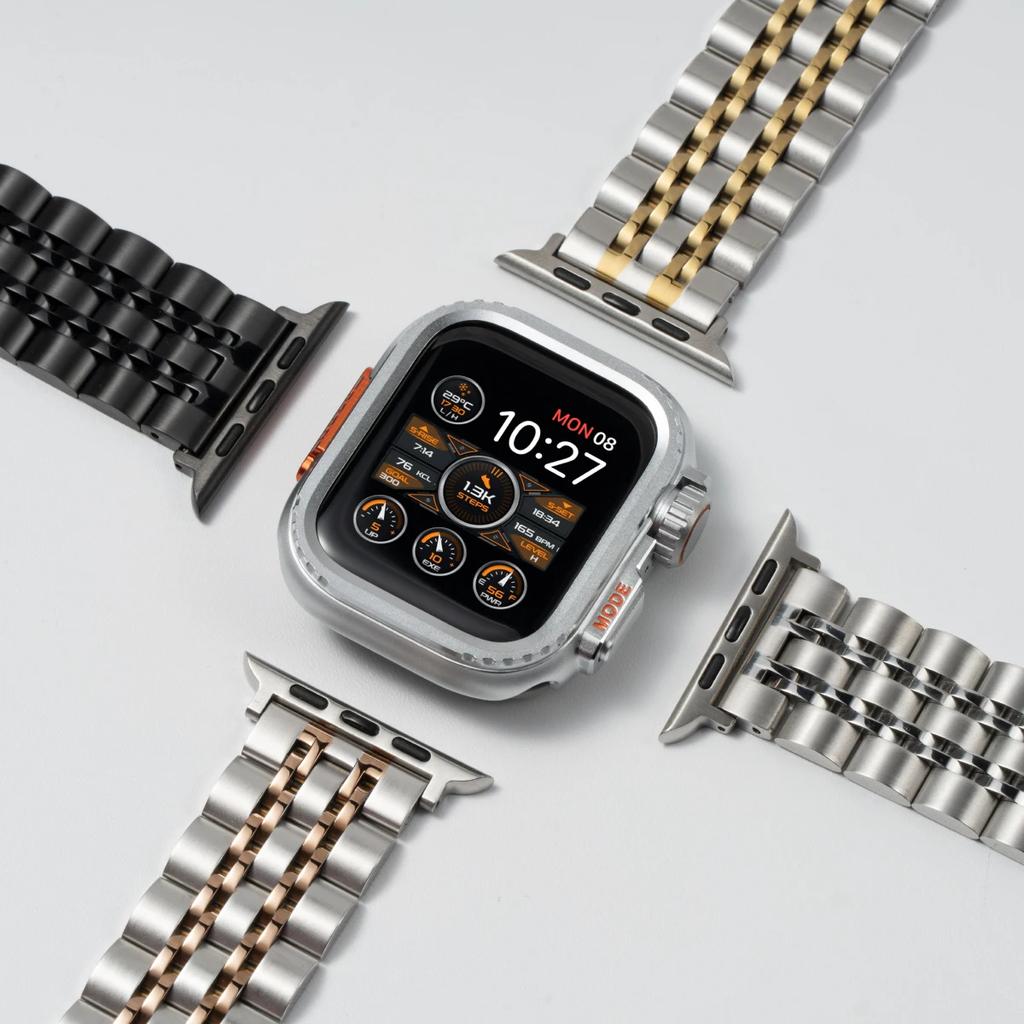 Stainless Steel Strap+Case For Apple Watch Ultra3 2 49mm 46 45mm 44 42mm Watch Luxury Bracelet For iWatch Series 11 10 9 8 7 6