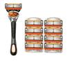 Men's 6-Layer Old-Fashioned Manual Razor Blade for Shaving Beard & Mustache