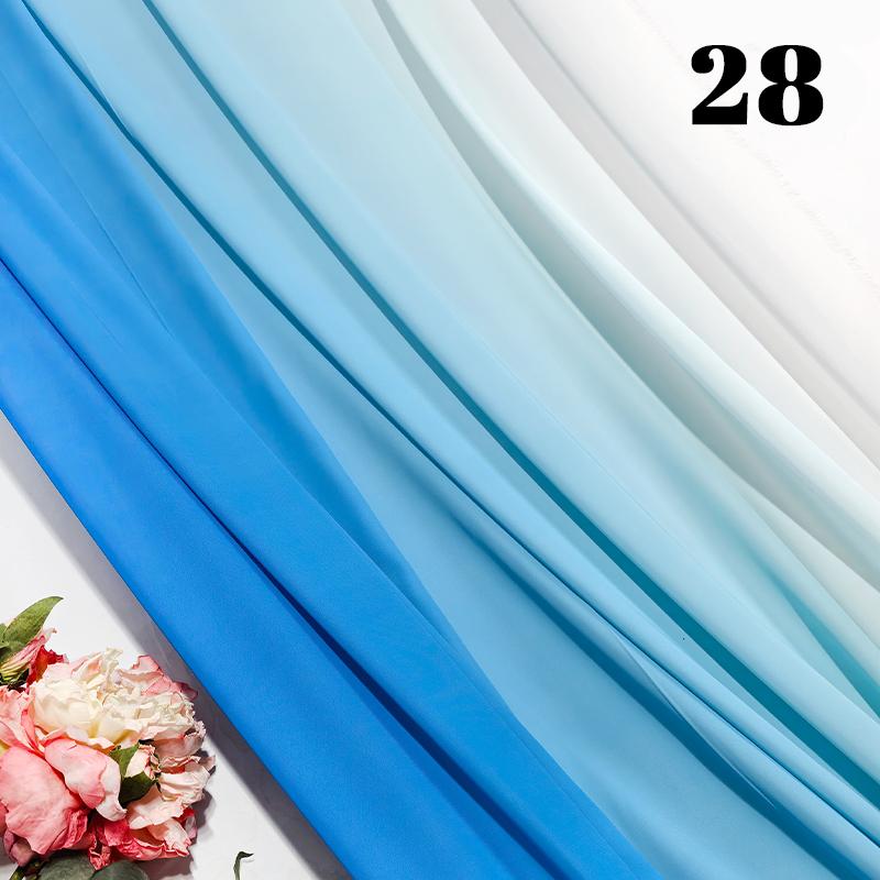 50cm Chiffon Gradient Fabric Hanfu Ancient Style Rainbow Gradient Fabric Stage Costume Design Skirt Dress DIY Sewing Material