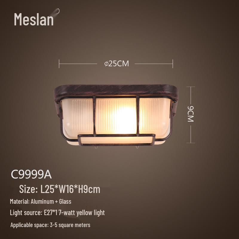 American Retro Industrial Ceiling Light for Bedroom, Dining Room, Balcony, Corridor, Aisle, and Entrance