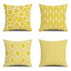 Nordic Geometric Decorative Pillow Sofa Cushion Cover Modern Home Decor Square Pillowcase Peach Skin Pillowcase