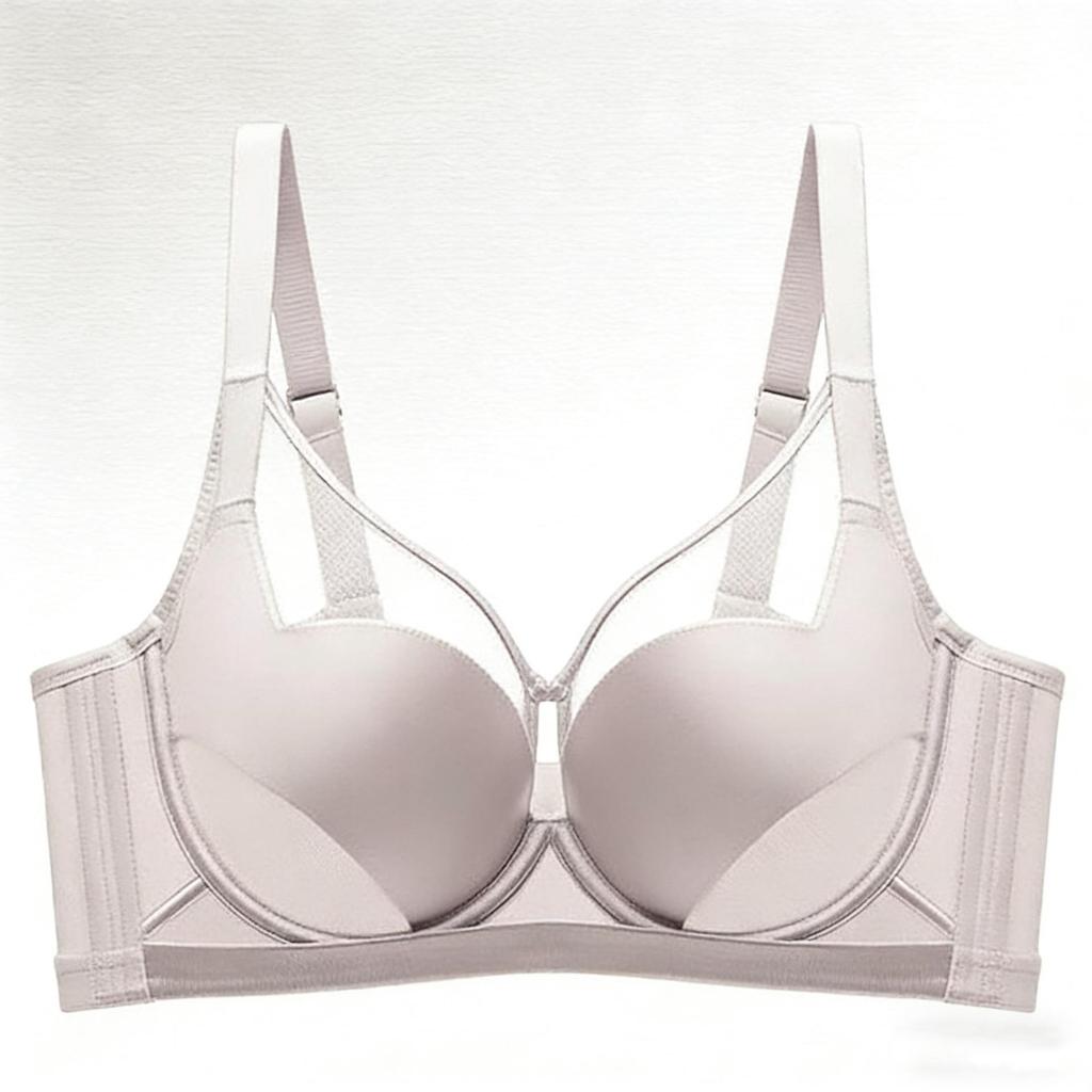 2026 Satin Seamless Breathable Mesh Lift Bra