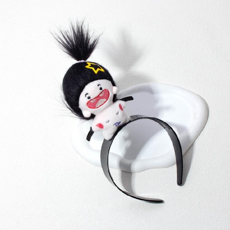 Lustiges Haarband Cartoon Plüschpuppe Stirnband Breitkrempige Haarnadel Foto Kopfschmuck